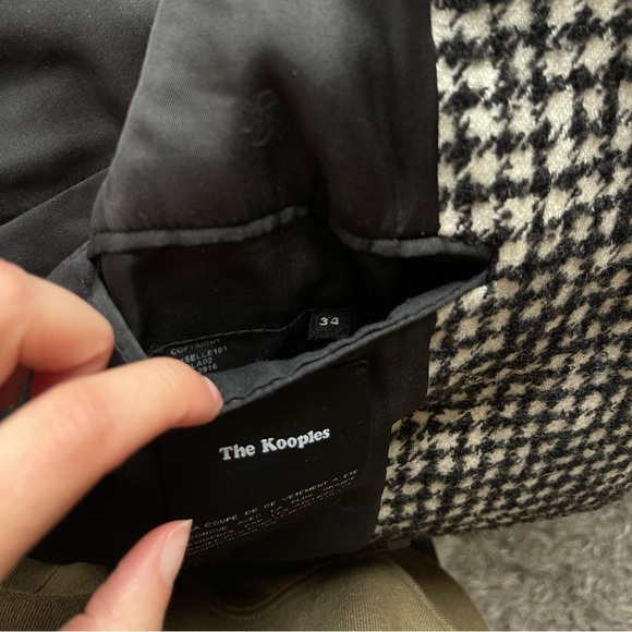 The Kooples - Mark Graphic Houndstooth wool coat - Picture 13 of 14